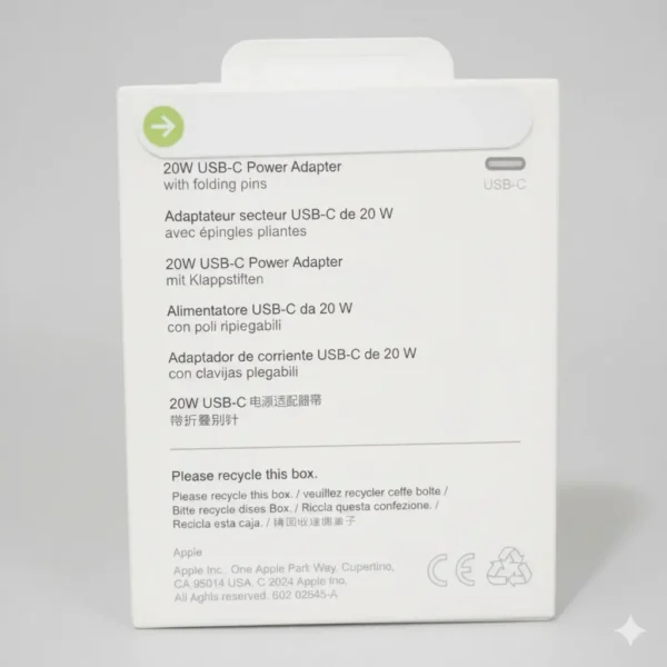 Apple 20W USB-C Power Adaptor 3-pin